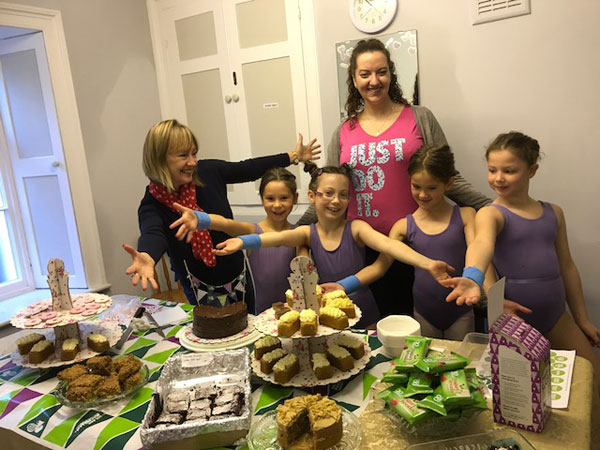 A table of cakes for Macmillan Cancer Support