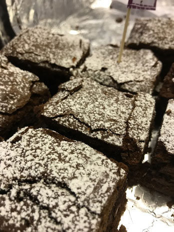 Brownies for sale at Macmillan morning