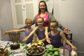 A table of cakes for Macmillan Cancer Support